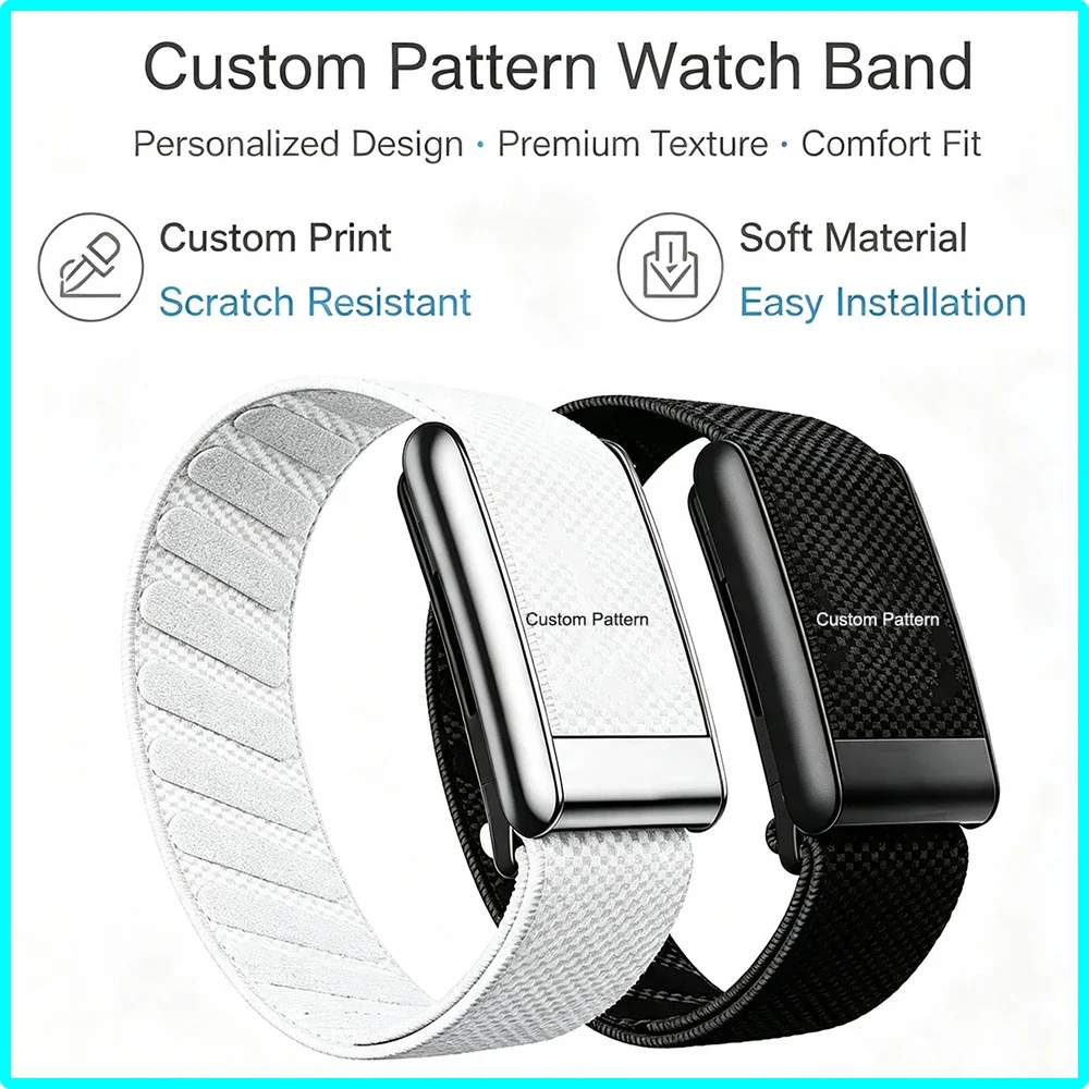 Premium Accept Custom Pattern Model Compatible White For Whoop 5.0 Strap Nylon Braided For Whoop 5.0 MG Replacement Wristband