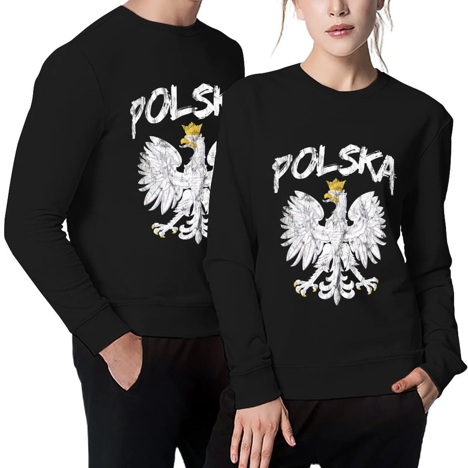 

Polska Poland Polen Eagle Proud Design Vintage Grunge Pullover korean clothes tracksuits mens clothing anime sweatshirt