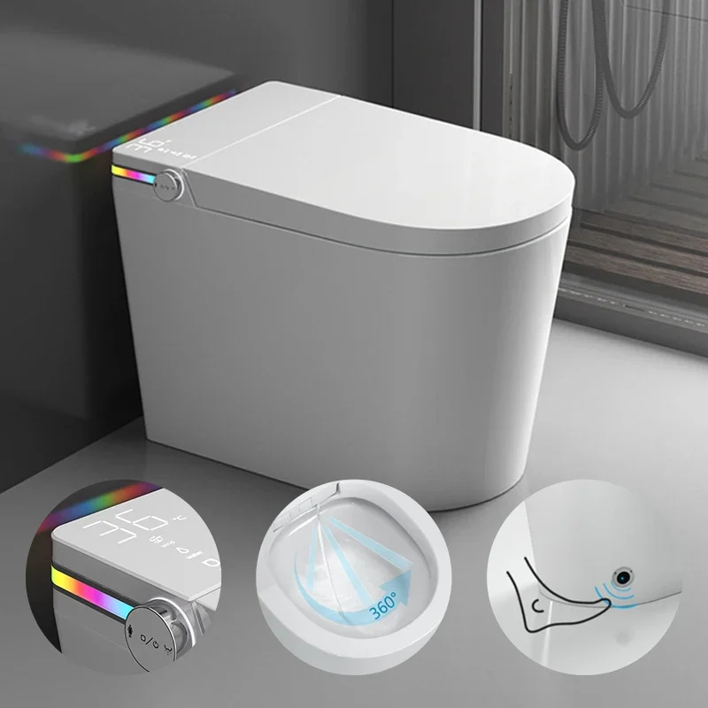 Bidet à cuvette automatique, WC intelligent, WC avec commande vocale, 1 pièce, nouveau design