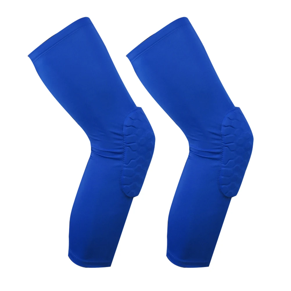 

Basketball Knee Pads Size Brace Honeycomb Sleeve Outdoor Kneepad for Men Breathable Blue