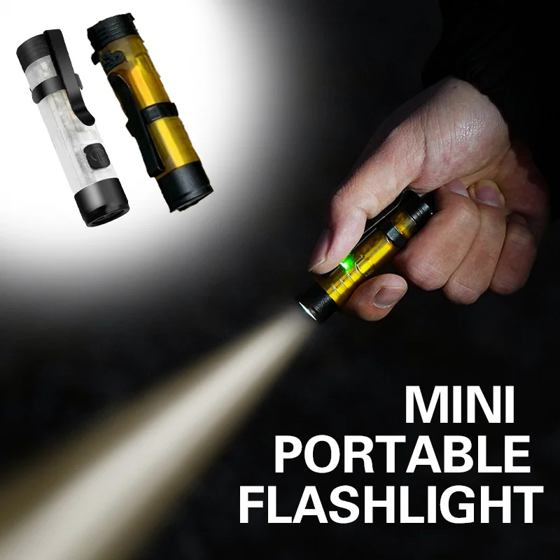 

400LM Brightness Pocket Mini Flashlight Outdoor Key Clip Cap Ambient Led Long Endurance Disaster Relief Emergency 5050 Light