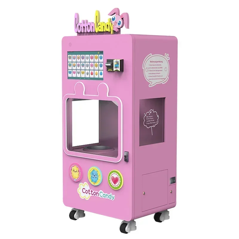Top Sale Fully Automatic Cotton Candy Vending Machine Cotton Candy Vending Machine Credit Card Operated Cotton Candy Machine