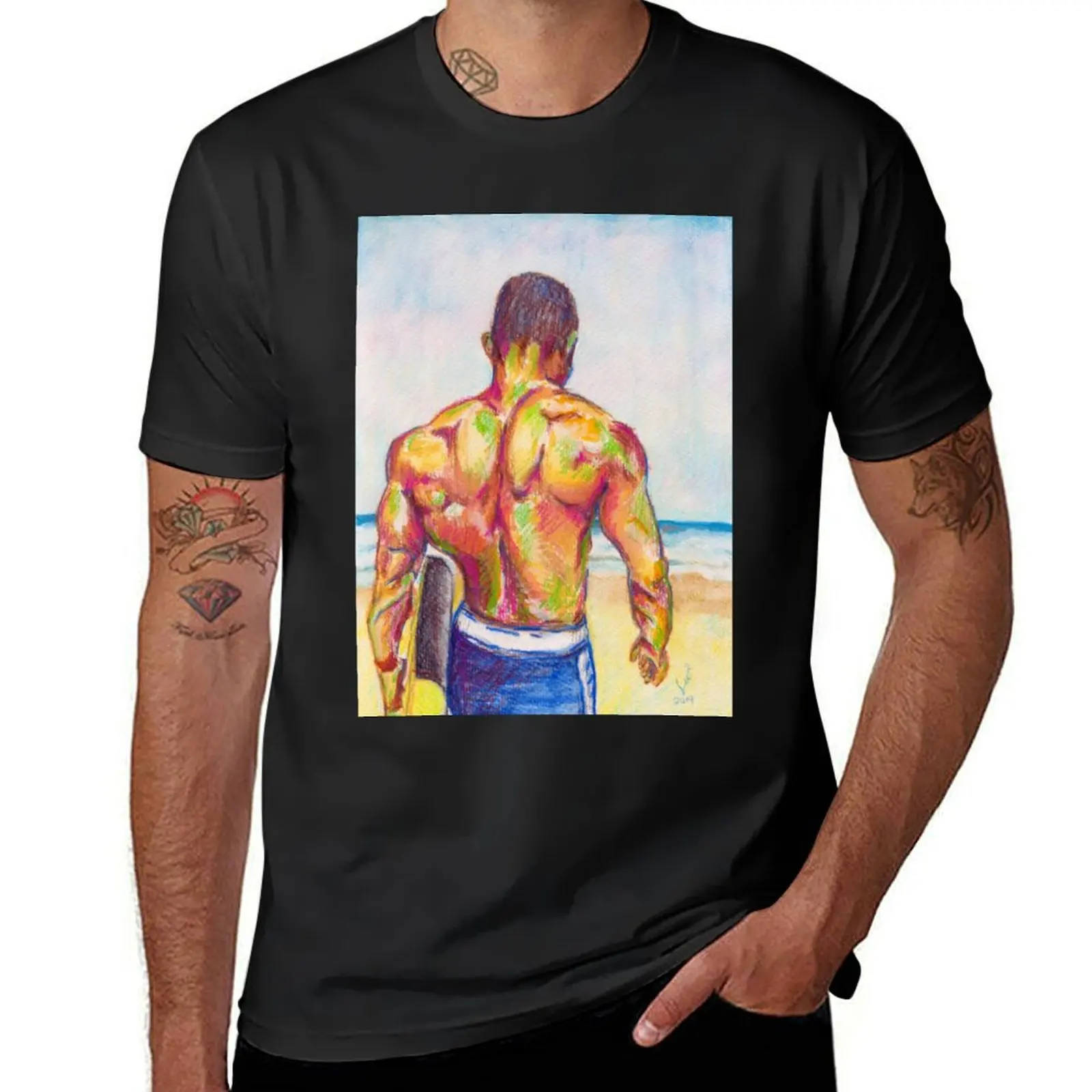 

Muscle Beach T-Shirt aesthetic clothes oversized tops mens graphic t-shirts hip hop
