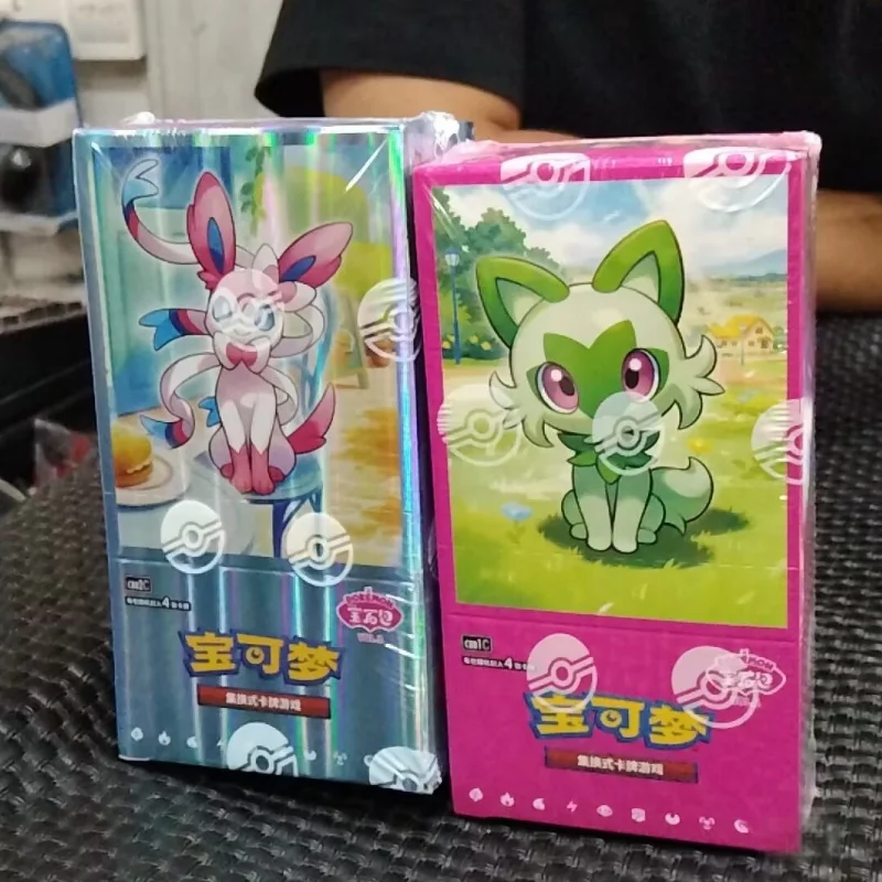 В наличии100% оригинальные карты Gem Pack Vol.1 Vol.2 Китайский альбом Tcg Eevee Scarlet And Violet Trading Ptcg Bag Box Card Подарок на день рождения