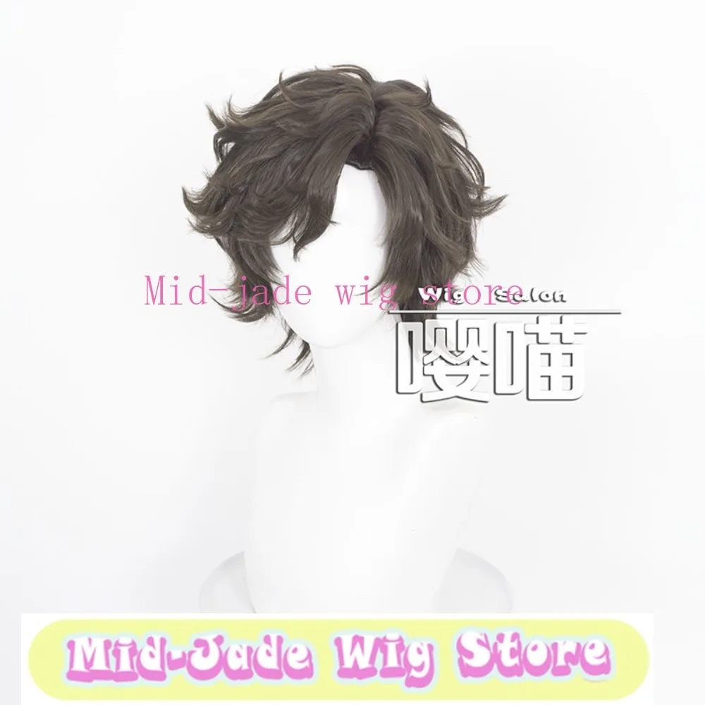 Dentist Role Playing Wig Realistic Scalp Brown Short Hair Heat Resistant Fiber