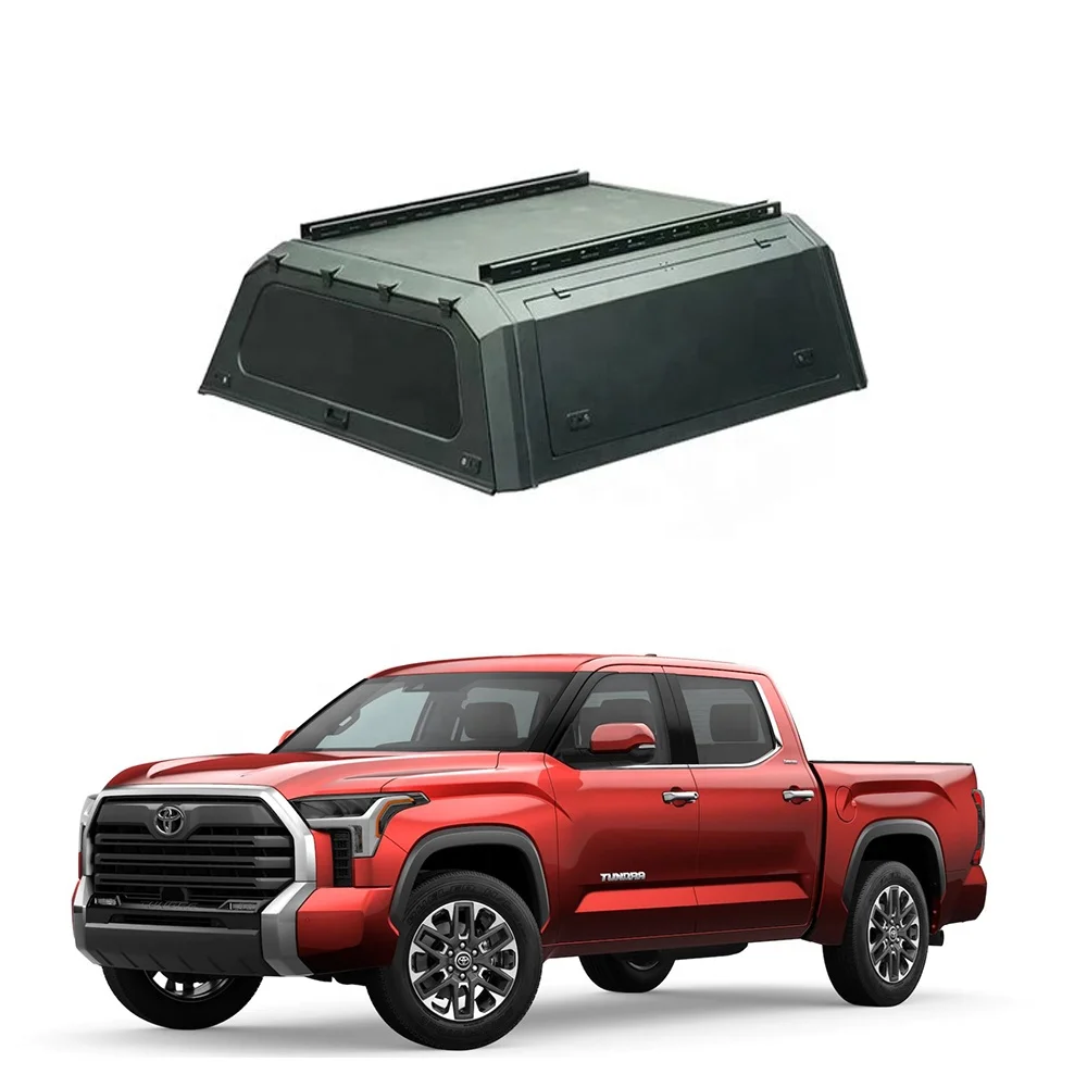 Truck Camper Black Canopy 4X4 Pickupk Truck Canopy Customizable for Ford Raptor Ranger Toyota Hilux Tacoma Tundra Dodge Ram