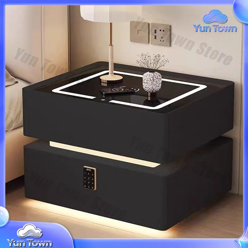 Modern Simple Wireless Charging Italian Suspension Smart Bedside Table for Minimalist Bedroom Home Creative Internet - Image 2