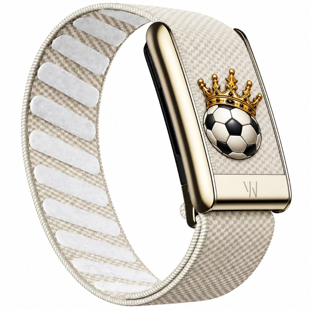 Compatible with WHOOP 5.0 MG life Soccer Crown Pattern Nylon Woven Replacement Wristband Fitness Band