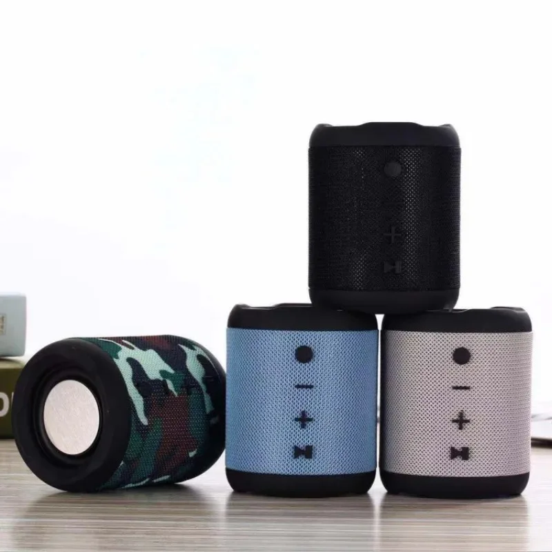 Altavoz Bluetooth inalámbrico único, cañón de acero pequeño, graves pesados, Mini portátil con cordón, compatible con tarjeta TF USB