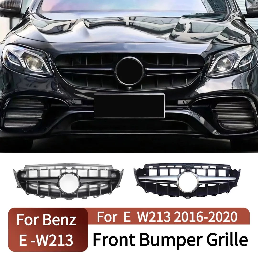 

Front Grille Inlet Grill Body Kit Tuning Accessories For Mercedes Benz E class W213 C238 2016-2020 E200 E260 E300 E350 E63 Style