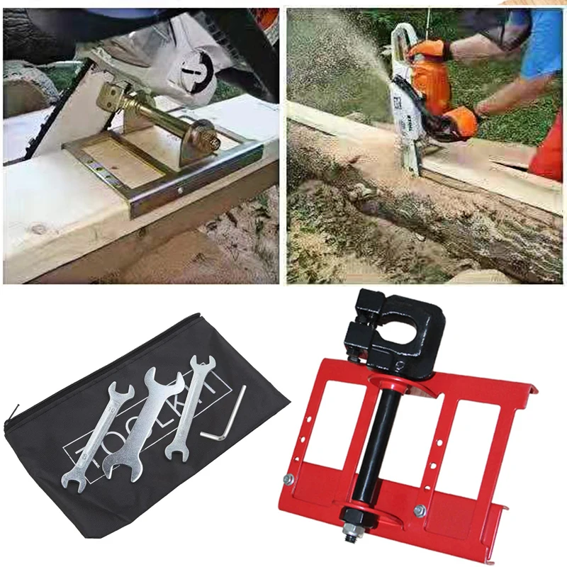 Mini molino de motosierra, accesorios de corte de madera, barra de guía, accesorio de motosierra, cortador de fresado de guía de corte para constructor