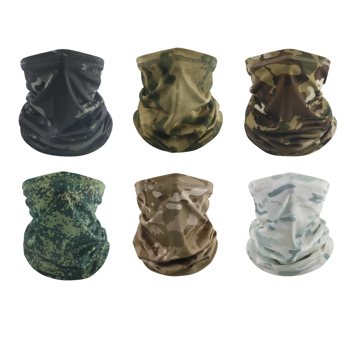 Camo Tactical Mask Neck Gaiter Cover Face Bandana Sun Cool Cycling Hunting Hiking Camping Scarf Men Women