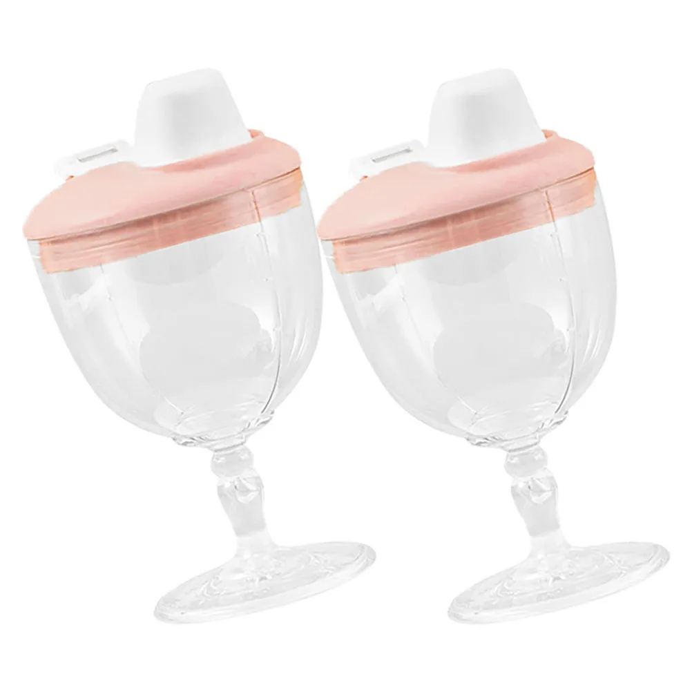 

2Pcs Baby Plastic Milk Bottles 150ml Shatterproof Toddler Goblets Spill Proof Beverage Cups Toddler Drinking Cup Juice Mug