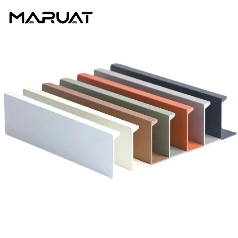 Modern Style Finger Edge Pull Aluminum Alloy Furniture Drawer Handles Hidden Cabinet Kitchen Cupboard Handles Knobs Hardware