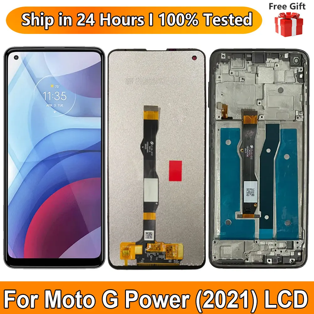 For Motorola Moto G Power (2021) LCD Display Touch Screen With frame Digiziter Assembly For Moto G Power 2021 Screen Replacement