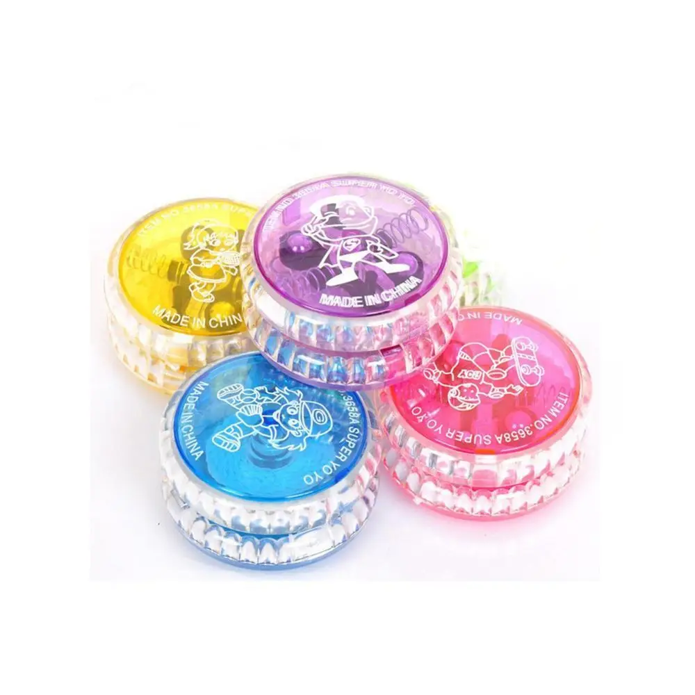 Plastic Luminescent Children LED Flashing Yoyo Classic Toy Hand-Eye Development