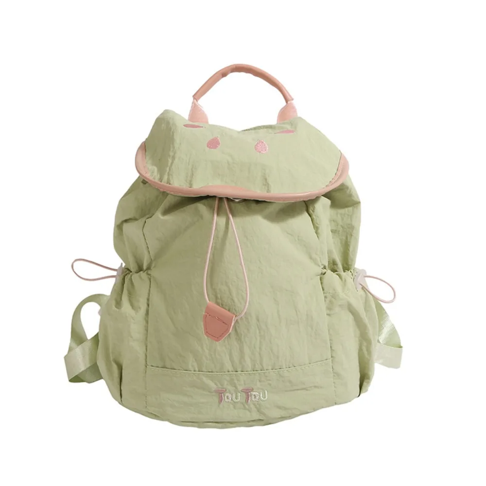 

Dopamine Color Strawberry Drawstring Backpack Travel Waterproof Fruit Nylon Backpack Book Bag Korean Style Hiking Shoulder Bag