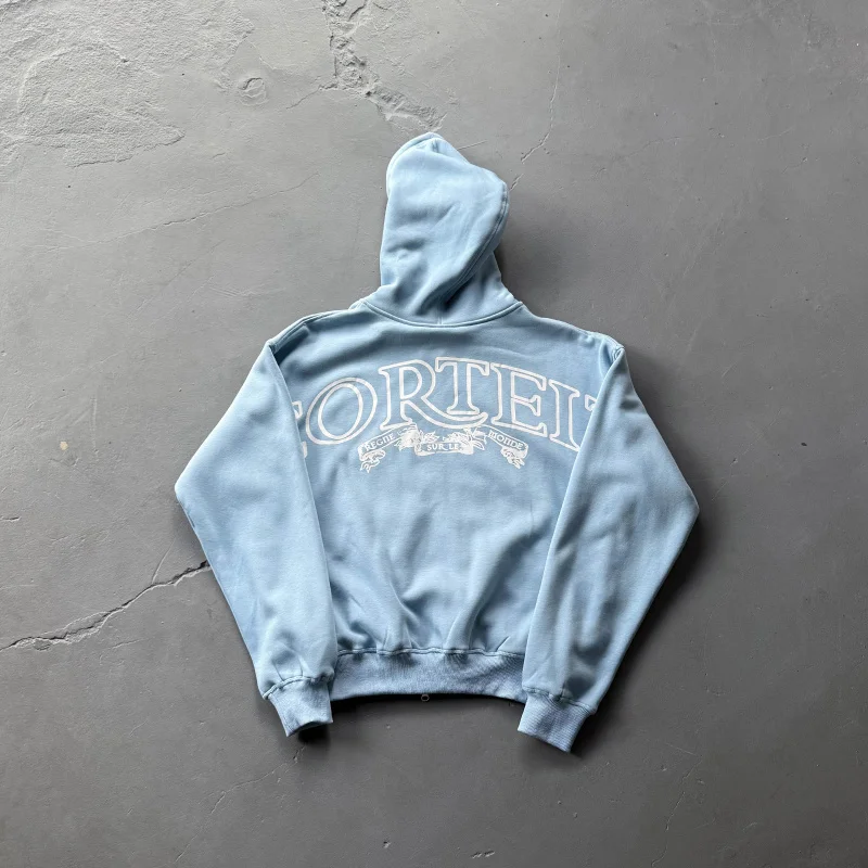 

Men's Hooded Fce-lined Sweatirt Cardigan American Sle Streetwear Hip Hop Print Celebri Inspired Trendy Outerwear