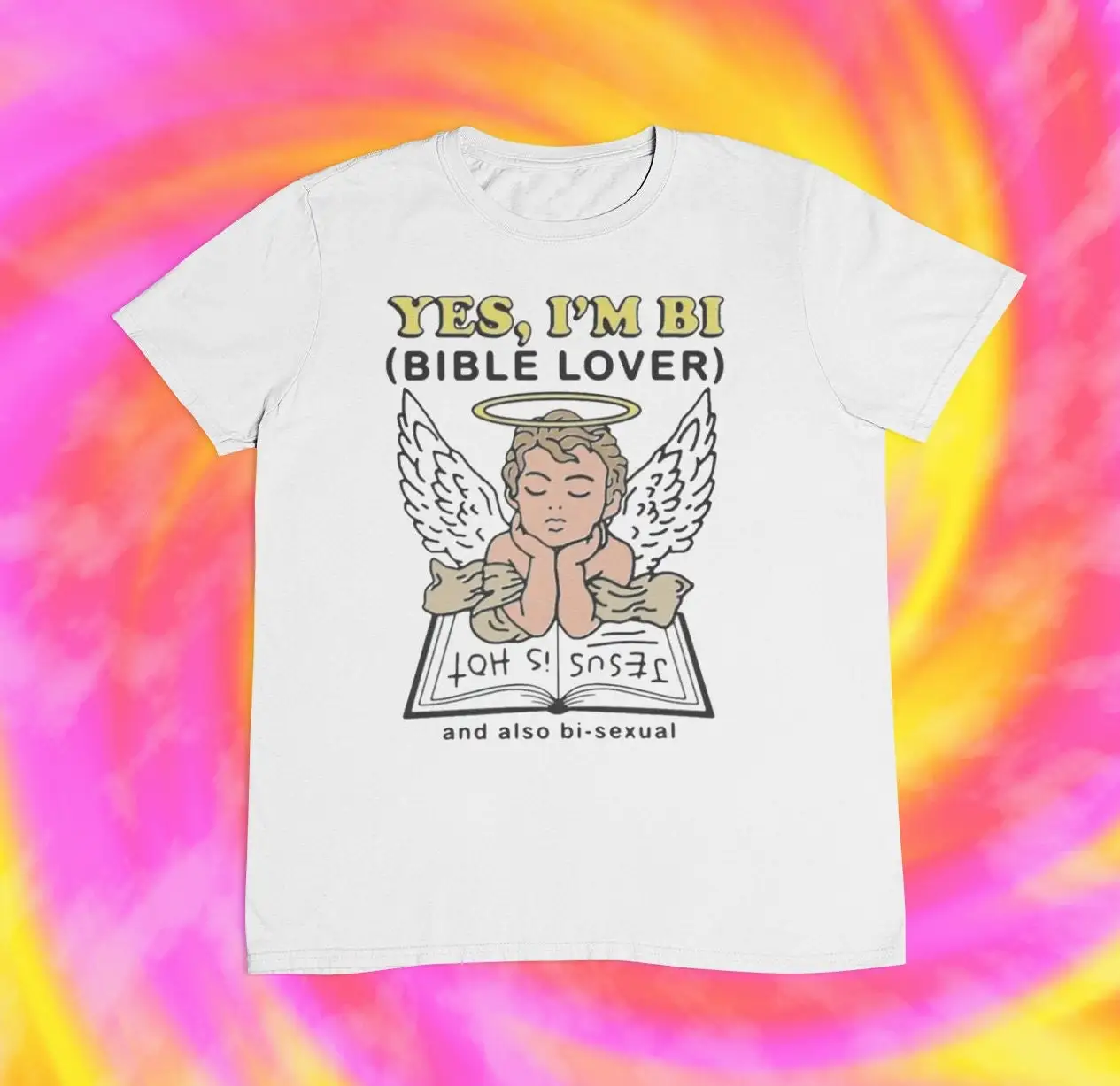 Yes Im Bi Bible Lover Also Bisexual T Shirt Lgbt Bisex Funny