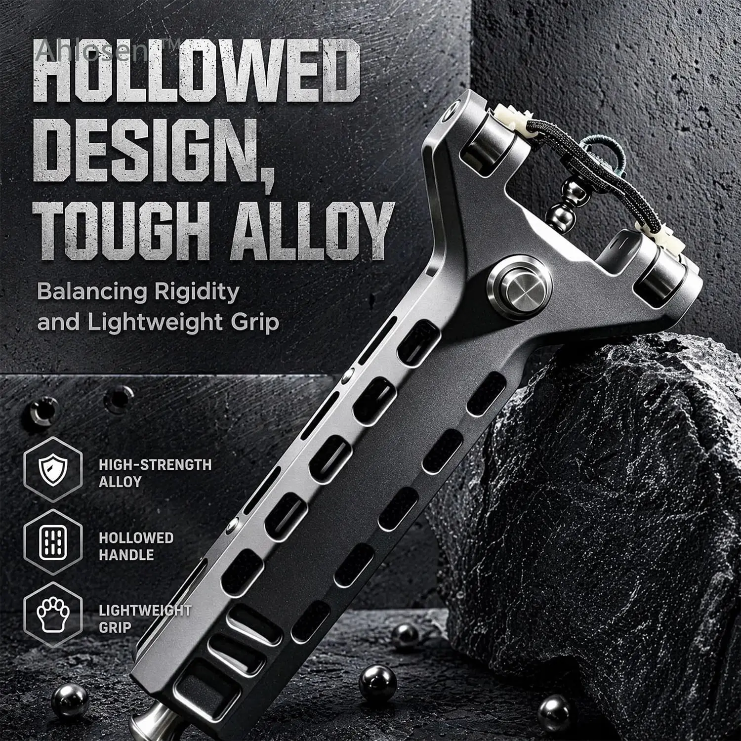 Automatic Magazine Loading Quick Fire Metal Slingshot, Portable Outdoor Jungle Catapult with Window Breaking Design