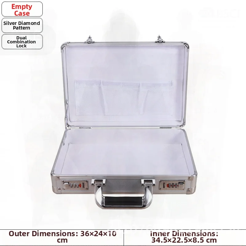 صندوق أدوات محمول من سبائك الألومنيوم مع قفل بكلمة مرور صندوق تخزين محمول لحقيبة تخزين أدوات الملفات المنزلية