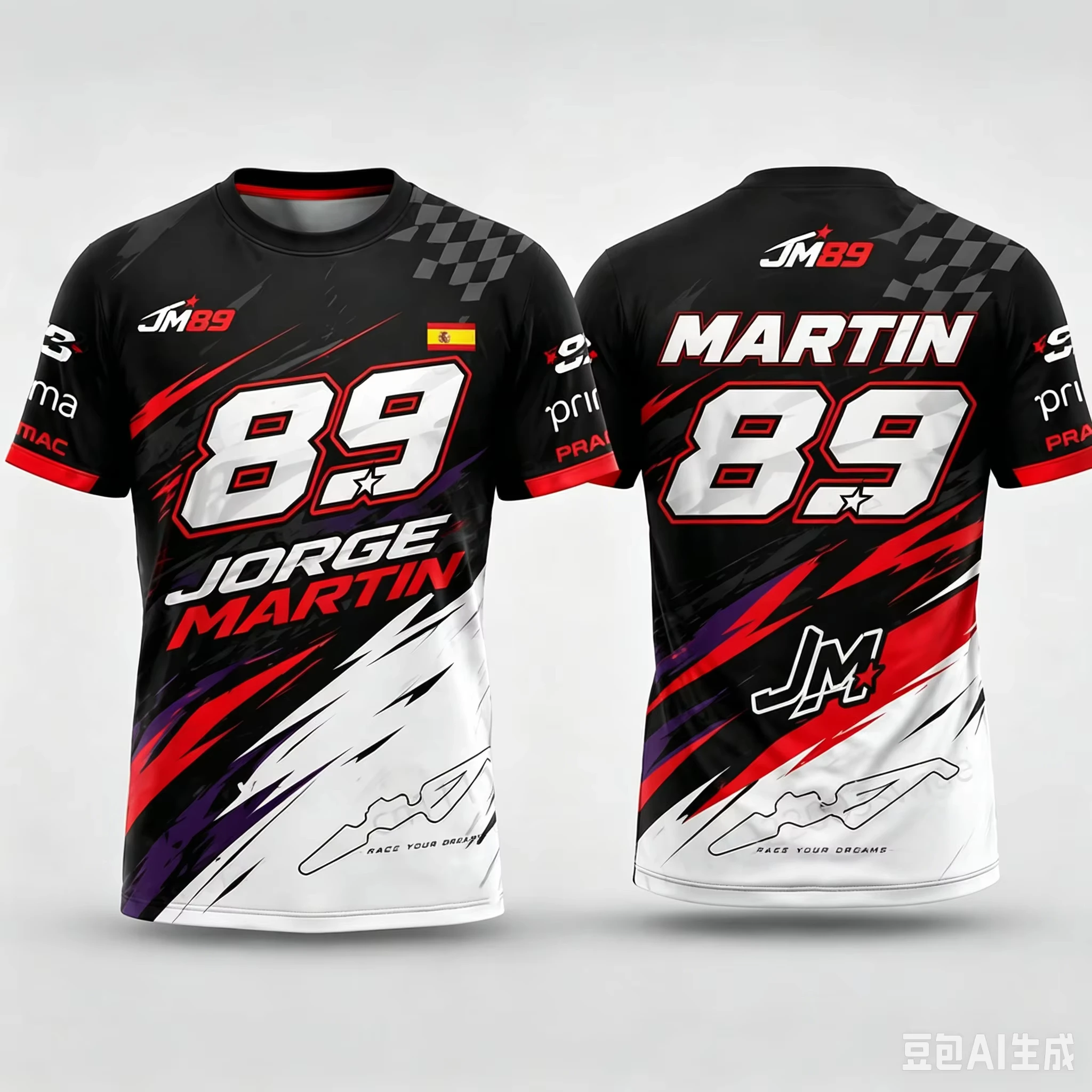 Men’s Women’s and Kids #89 Jorge Martin Graphic Tee Martinator Printed Breathable Quick-Dry Family Matching Casual T-Shirt