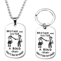 Funny Sister And Brother Keychain Necklace Graduation Gift Brother In Law Gifts From Sister In Law Birthday Gift From Big Sister