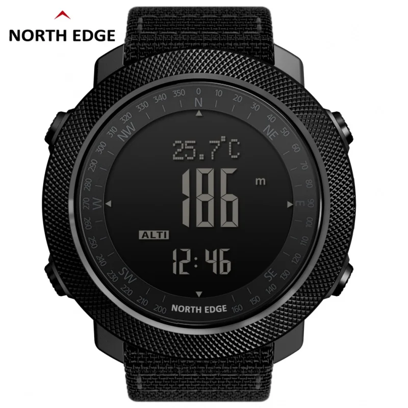 

North Edge Men Sports Watches Waterproof 50M LED Digital Watch Men Military Compass Altitude Barometer