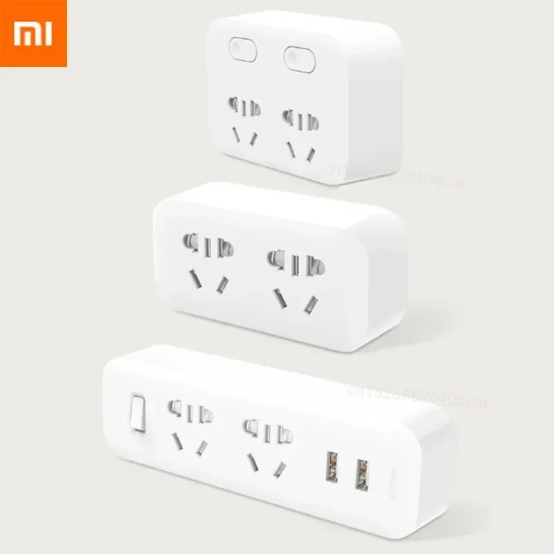 Original Xiaomi Mijia Fast Charging Power Strip Converter Portable Plug Travel Adapter for Home Office 5V 2.1A 2 Sockets