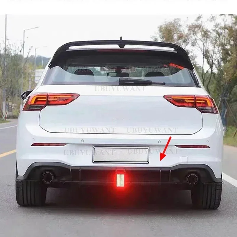 

FOR Volkswagen Golf 8 GTI MAX Special High-quality ABS Material Car Rear Bumper Diffuser with LED Light