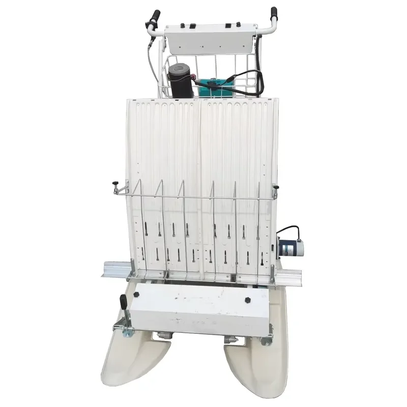Pushing Type 2 Row Paddy Rice Transplanting Machine Wheel Transplanter