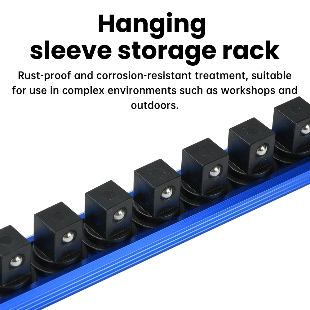 360° Swivel Magnetic Socket Holder Organizer Heavy Duty Aluminum Alloy Rack For 1/2