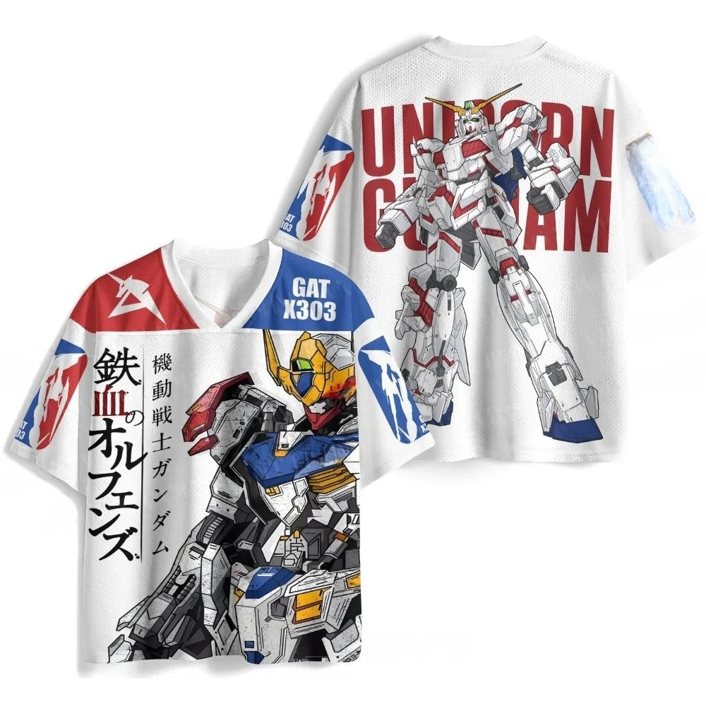 Summer 2026 Gundam Dual-body Theme Baseball Jacket 3D Printed Breathable Quick-drying T-shirt for Adults and Children Y2k