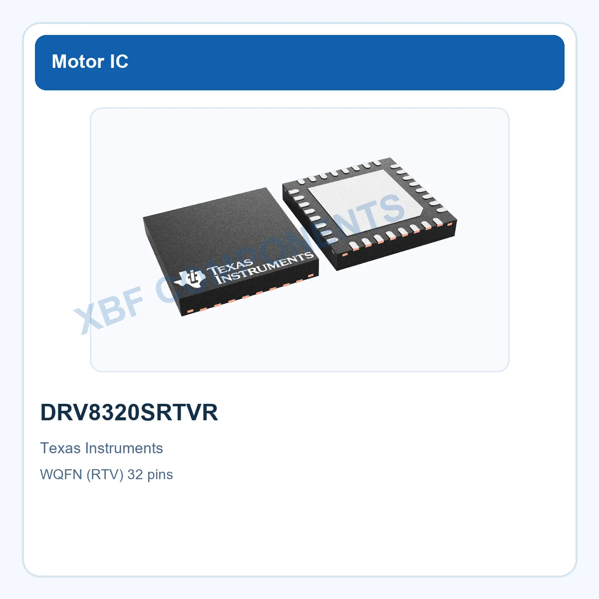 DRV8320SRTVR Texas Instruments Motor / Gate Driver IC 65-V WQFN (RTV) 32 pins