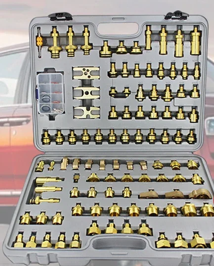 Automotive air conditioner leak detection tool leak detection, leak detection and plugging, truck construction vehicle pipeline