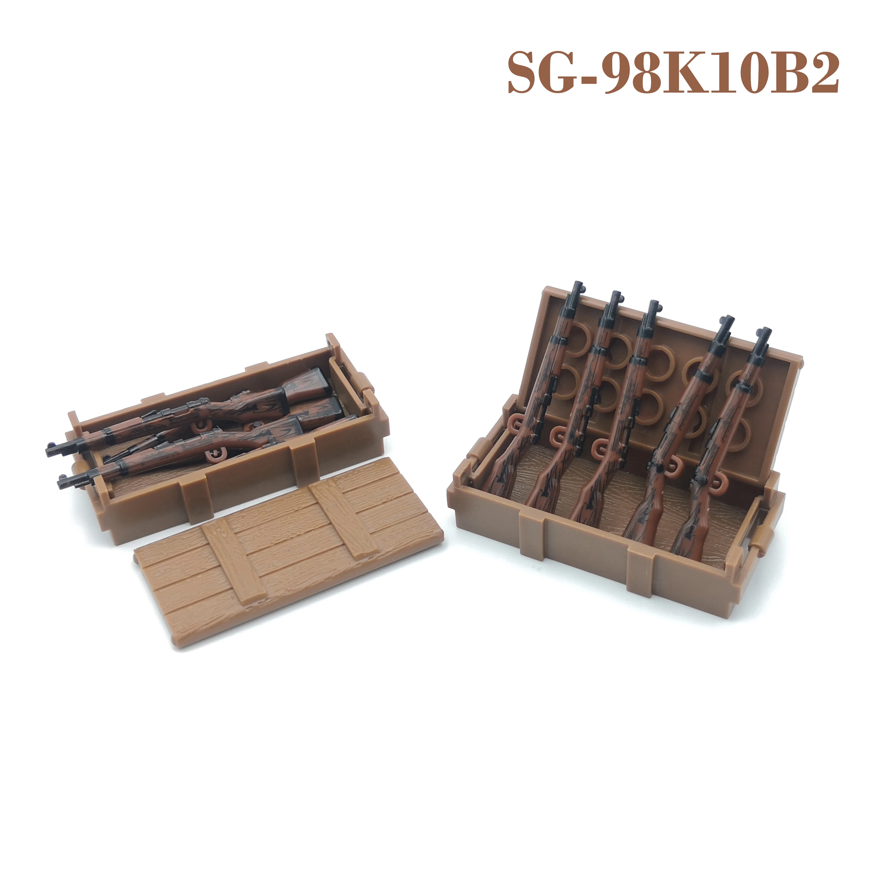 Cajas de armas de Rifle de mosin-nagant Kar98K, figura militar de soldado, modelo Playmobil, bloques de construcción, juguete para niños, WW2
