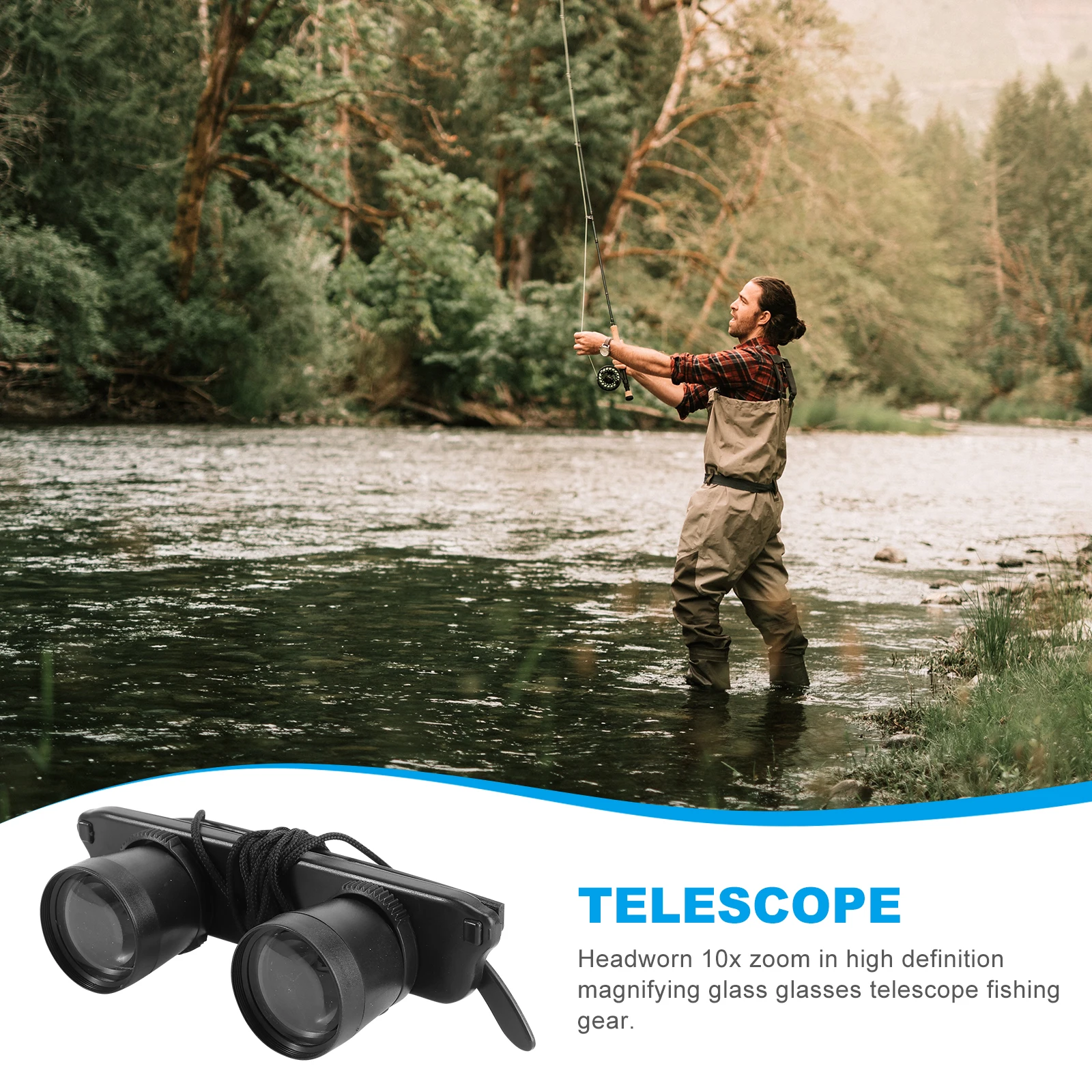 

1pc Hd Binocular For Travel Hiking Fishing Outdoor Sports Magnifying Glasses Portable Lightweight Clear Telescope Sightseeing
