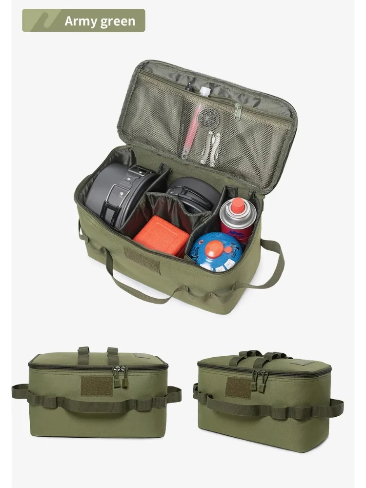 

Outdoor Camping Gas Tank Storage Bag Large Capacity Ground Nail Tool Bag Gas Canister Picnic Cookware Utensils Kit Bag