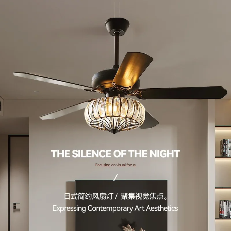 room dining room bedroom fan light silent frequency conversion household fan light chandelier cross-border