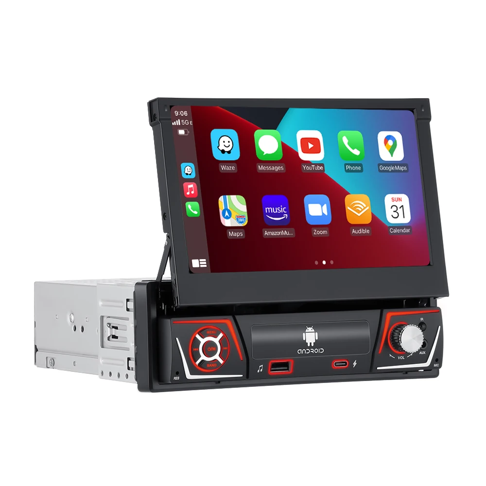 GEARELEC Carplay Car Radio Android Auto Car Screen 7 inch Car Stereo Receiver 2GB 64GB with FM Transmitter Bluetooth AUX