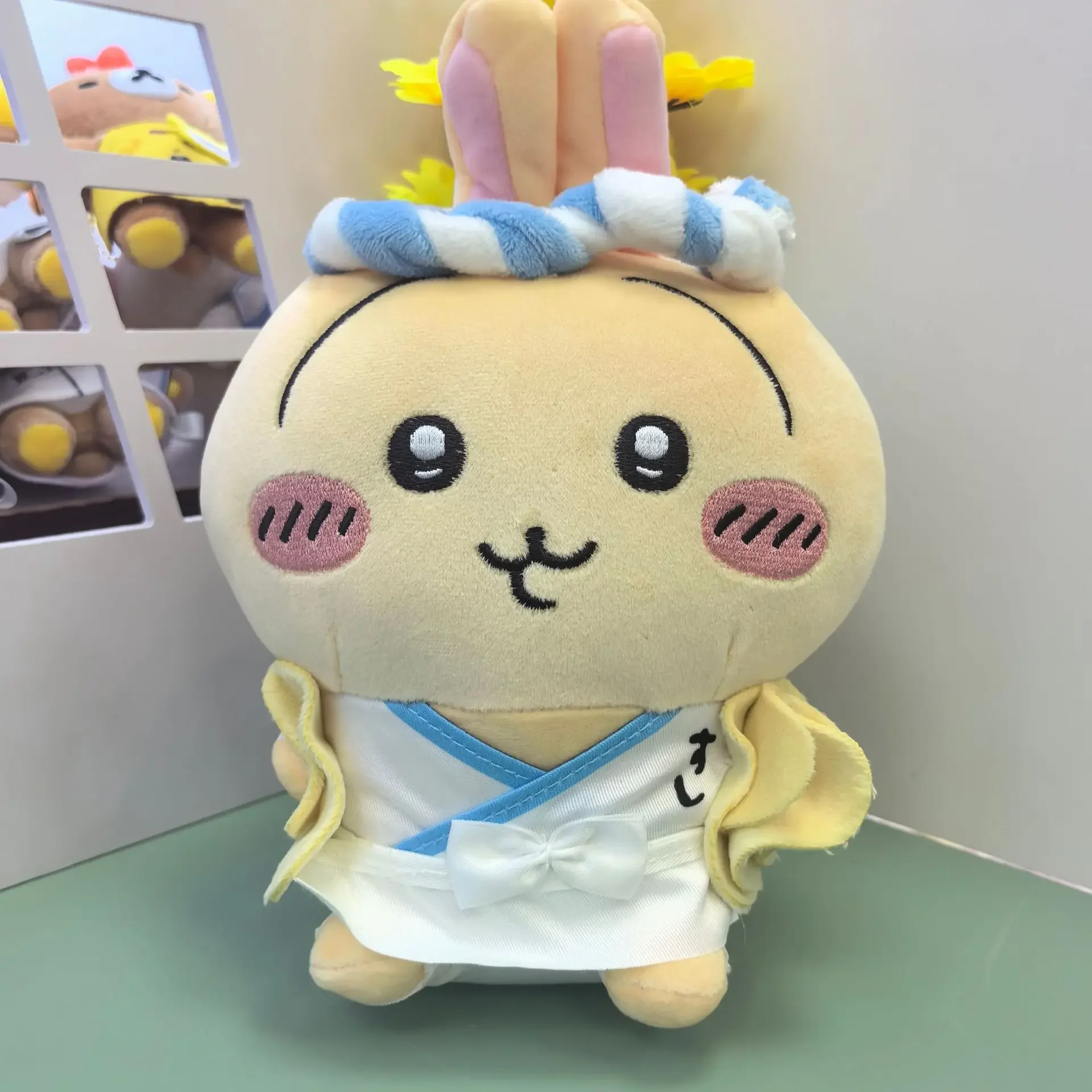 New Japanese Animation Chiikawajiikawa Sushi Chef Series Plush Pendant Usagi Pendant Doll Hachiware Plush Toy Girl Gift