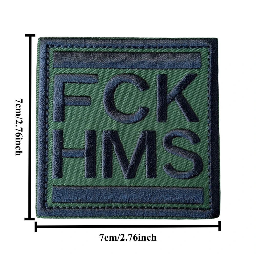 Parche táctico FCK HMS morale bordado con velcro para mochila - imagen 4
