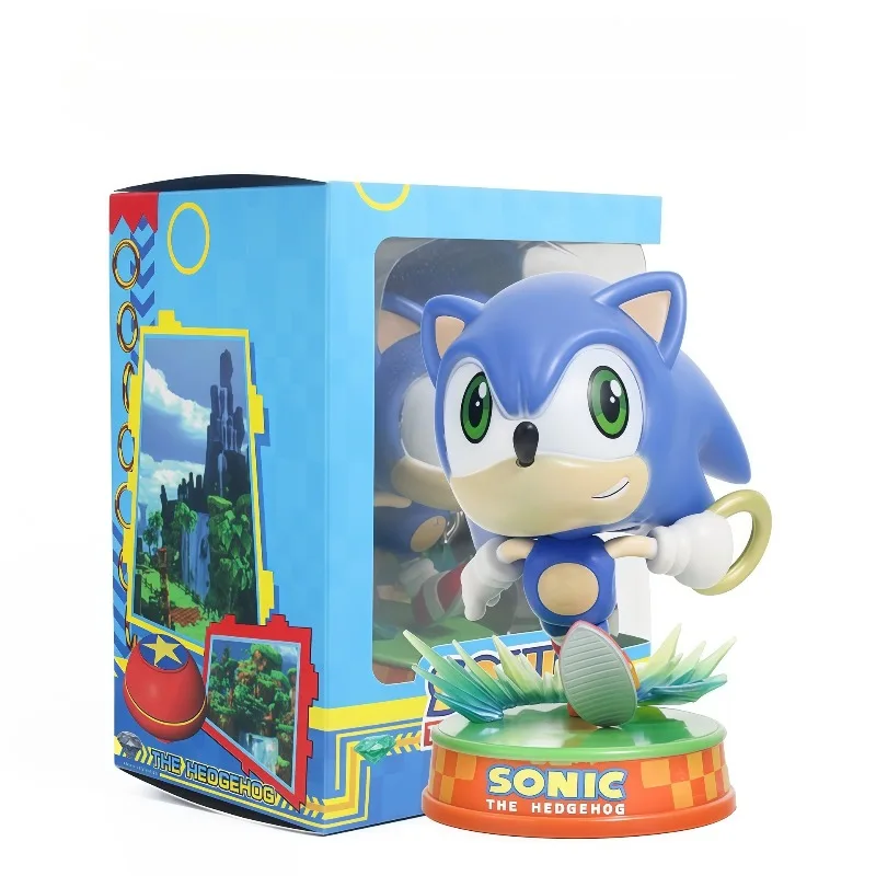 Set de 11 Figuras de Acción de Sonic: Tails, Werehog, Knuckles, Dr. Eggman, Muñecos Coleccionables de Dibujos Animados, Juguetes de Erizo para Niños