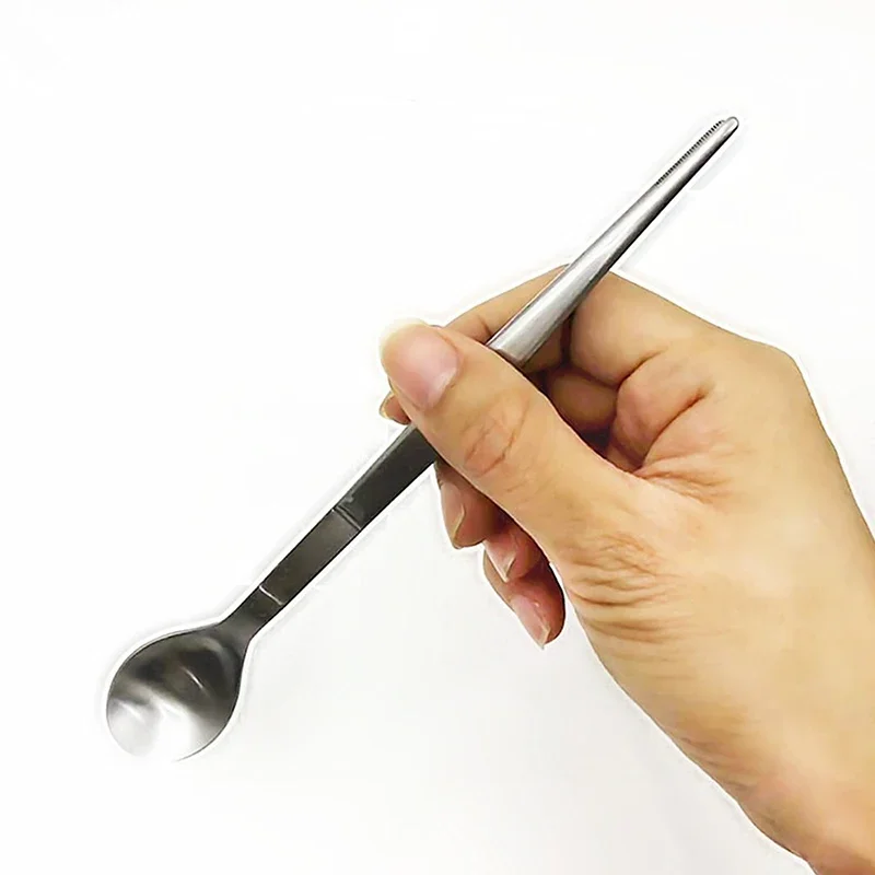 

2 in 1 Stainless Steel Tasting Spoon Tweezers Dual for Party Kitchen Accessories Chef Cooker Spoon Gadget Sink food catcher