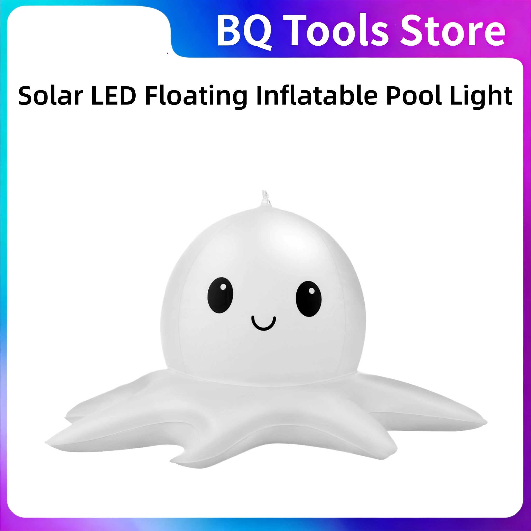 Solar LED Lights RGBW 16 Colors Changing Floating Inflatable Pool Light 3 Levels Dimmable Octopus Design Decoration Lamp
