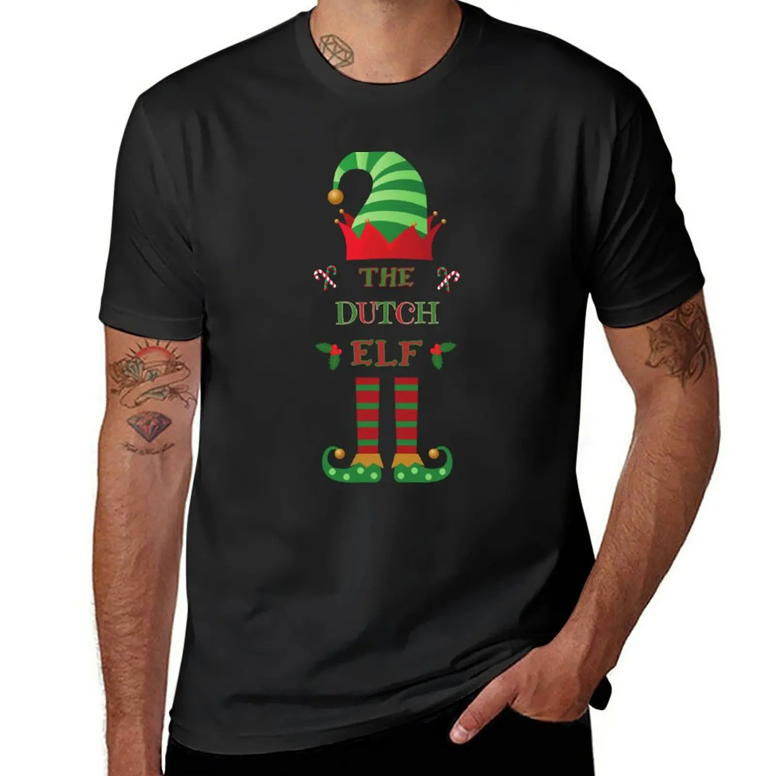 

The Dutch Christmas Elf T-Shirt black t shirts Aesthetic clothing mens t shirts