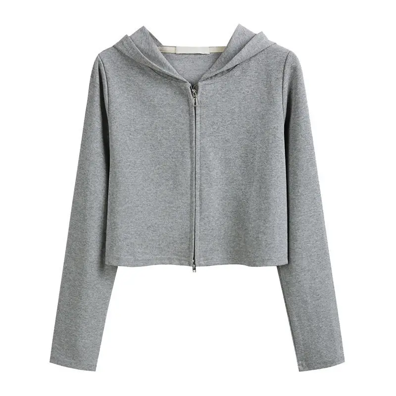 سترة بغطاء للرأس وسحّاب تسحب ملابس امرأة أساسية كبيرة شبابية في منتصف العمر بلوزات سويت شيرت جديد في قميص العرق