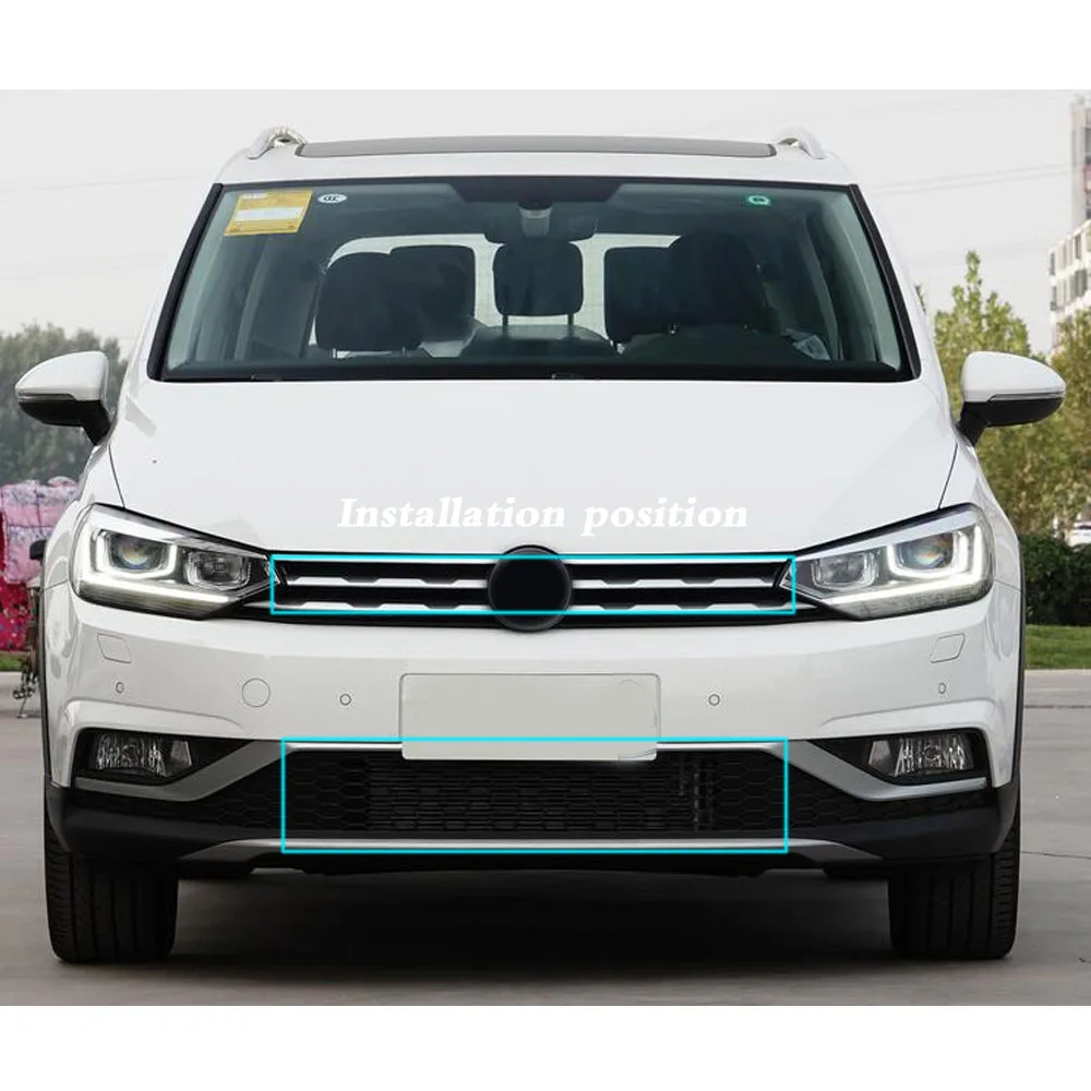 Dla VW Volkswagen Touran L 2016 2017 2018 2019 2020 na kratkę samochodową Grill zapobieganie owadom netto wykończenia przód bronić owady siatki