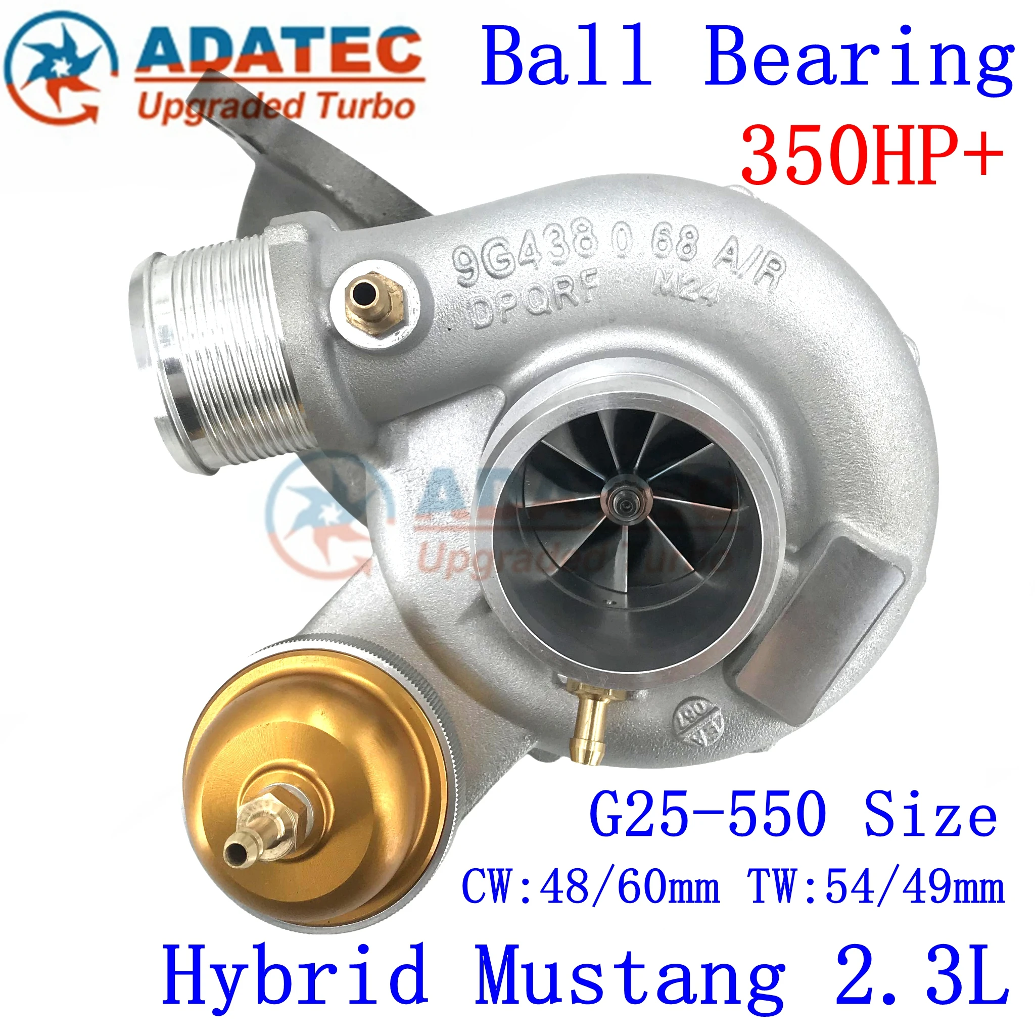 

G25-550 Size Hybrid 821402 GT2260S Turbocharger Ball Bearing 827238 Turbine FR3E9G438CC For Ford Mustang 2.3L L4 Ecoboost 2.3T