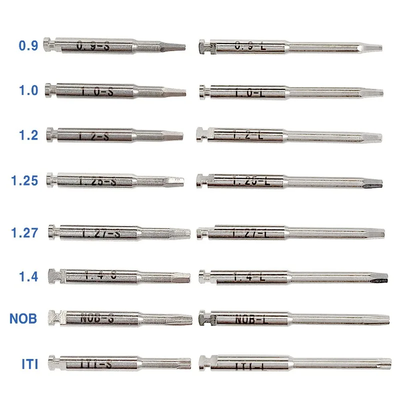 Universal repair tool box for dental machine Universal implant system for screw head wrench